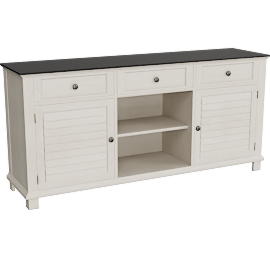 Perspective view of Lucie 72 TV Stand