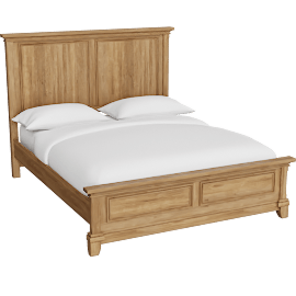 Perspective view of Rosalinda Brown Queen Panel Bed