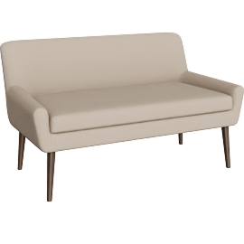 Perspective view of Pax Mushroom Settee