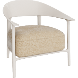 Perspective view of Nia Outdoor Lounge Chair