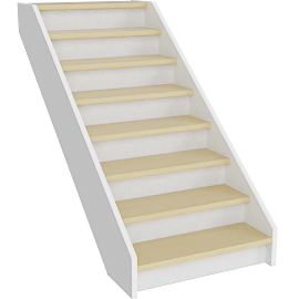 Perspective view of Stairs 8 steps