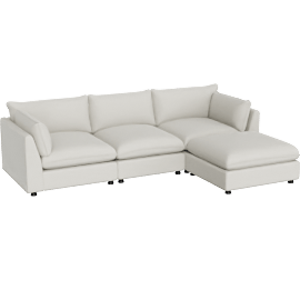 Perspective view of Kit-Nimbus II 119 4 Piece Cloud Down Modular Sectional