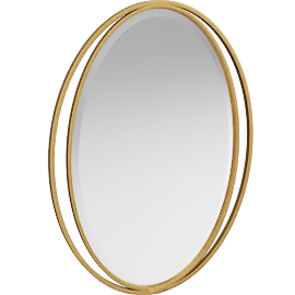 Perspective view of Ollie Oval Mirror