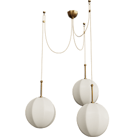 Perspective view of Agnes Chandelier, Small