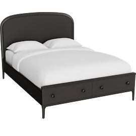 Perspective view of Apolo Queen Wood Storage Platform Bed