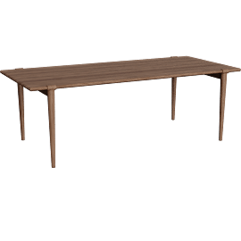 Perspective view of OTTO DINING TABLE, WALNUT
