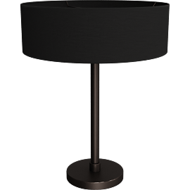 Perspective view of Cohen lamp, 18h, Dark bronze/ black shade