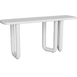 Perspective view of Cielo Console Alabaster