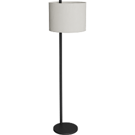 Perspective view of Everett Floor lamp 72h, Charcoal