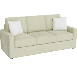Perspective view of Mingle Track Arm Foam Sofa