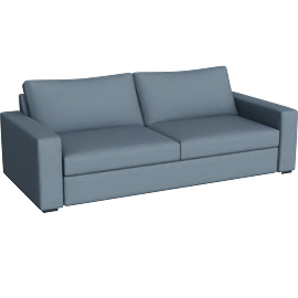 Perspective view of Araceli II French Blue 86 Sofa
