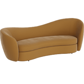 Perspective view of LT Salon SOFA, Bronze