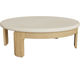 Perspective view of Anami 42" Outdoor Round Coffee Table