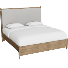 Perspective view of Reene Light Brown King Platform Bed