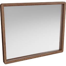 Perspective view of Citra Brown Mango Wood Mirror
