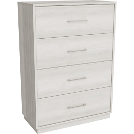 Perspective view of Stella 4 Drawer Chest, White
