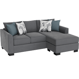 Perspective view of Storey Sleeper Sectional, Grey