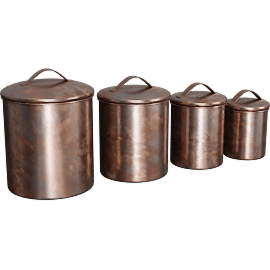 Perspective view of Cyprus Canisters Set of 4