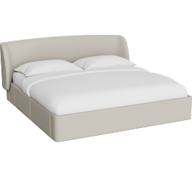 Perspective view of Capri King Bed Cream