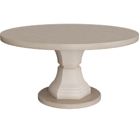 Perspective view of Hutchy 60 Grey & White Round Dining Table