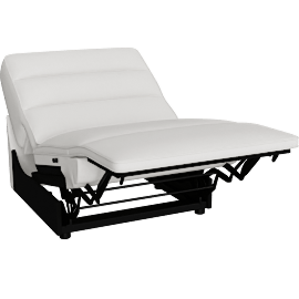 Perspective view of Borough Armless Recliner (extended)
