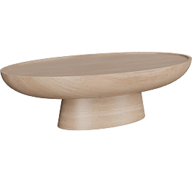 Perspective view of 24" Modern Textured Faux Travertine Outdoor Coffee Table