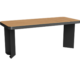 Perspective view of Cohort Picnic Table - 1755w x 730d x 720h