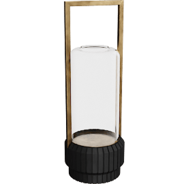 Perspective view of Pratt Teak Outdoor Lantern 30"