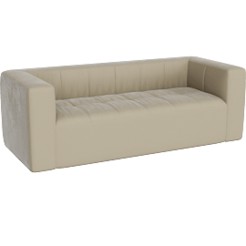Perspective view of Calista Upcycled Chenille Sofa, Sand