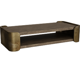 Perspective view of Alvaro 72" Coffee Table