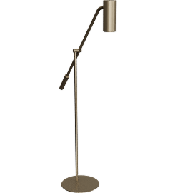 Perspective view of Coda floor lamp, Mineral