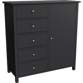 Perspective view of Felipe Black Wardrobe