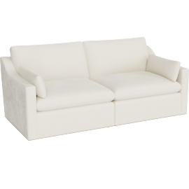 Perspective view of Adelina 84 2 Piece Apartment Sofa, Cream