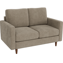 Perspective view of Bradley II 57 Loveseat, Khaki
