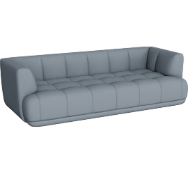 Perspective view of Quilton 2.5 Sofa, Metaphor Crossroads