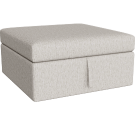 Perspective view of Alonza Storage Ottoman With Casters