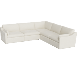Perspective view of Adelina 123 5 Piece Modular Sectional, Cream