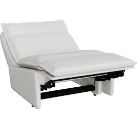 Perspective view of Rowland Armless Recliner (extended)