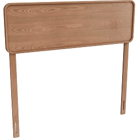 Perspective view of Camdyn Queen Walnut Brown Finish Wood Headboard