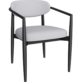 Perspective view of Aura Outdoor Dining Chair