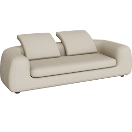 Perspective view of Americano Sofa, 107" Deep, Pecora Cream