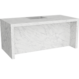 Perspective view of Island with Sink, Classic