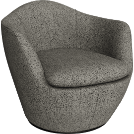 Perspective view of Lina Swivel Chair - Ramil, Pepper