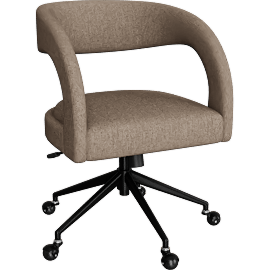 Perspective view of Rowan Office Chair in Mocha