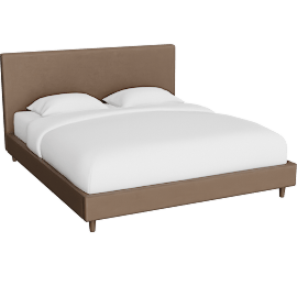 Perspective view of Dean Faux Leather California King Upholstered Panel Bed