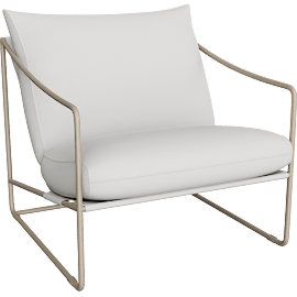 Perspective view of Naia Outdoor Lounge Chair
