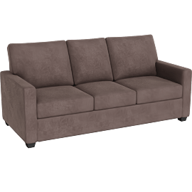 Perspective view of Aramis II 83 Queen Sleeper Sofa With Memory Foam Mattress, Grey