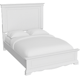 Perspective view of Leryn White Full Panel Bed