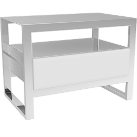 Perspective view of Bari Nightstand, White