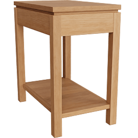 Perspective view of Henry Chairside Table